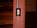Description: Column mounted telephone Jack at Flighr Simulator