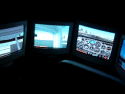 Description: Darkened View of  Flight Simulator